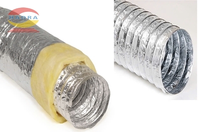 Ống gió mềm có bảo ôn D250 thiết kế dành cho xưởng đông lạnh