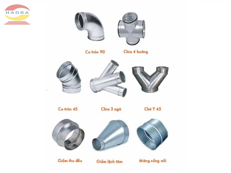 Danh sách phụ kiện ống gió tròn xoắn