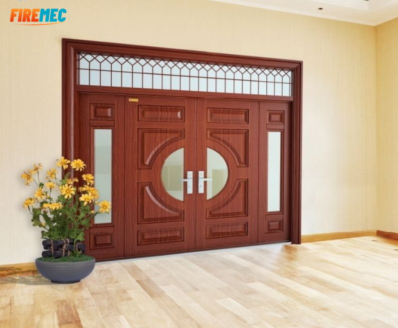 Cửa thép chống cháy vân gỗ - Bảng giá cửa thép vân gỗ