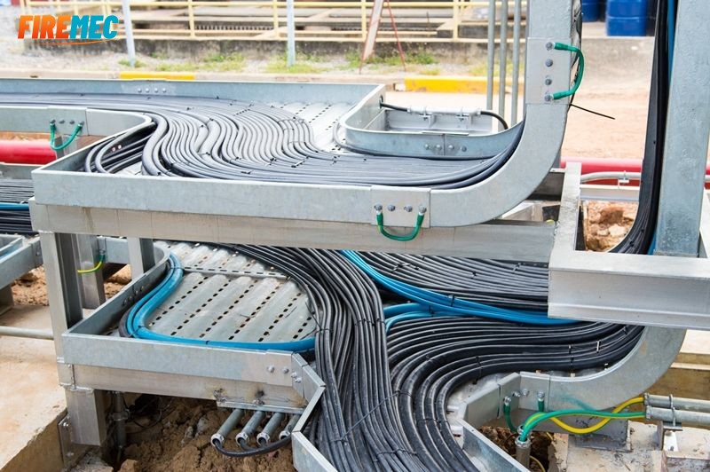 Máng điện 200x100 lắp đặt tại nhà máy