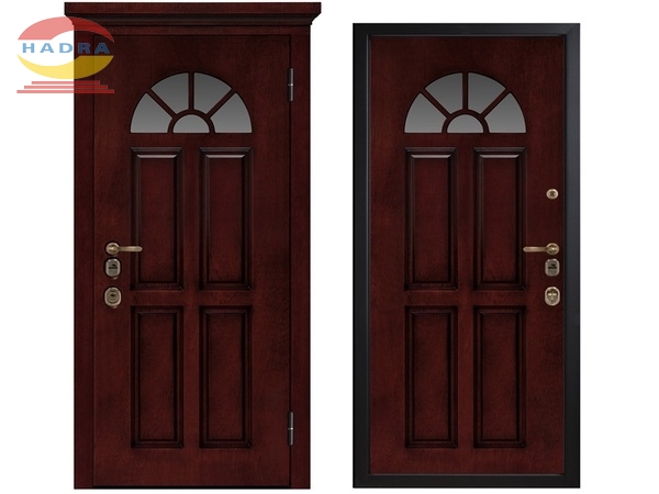 Cửa thép vân gỗ chung cư chuẩn PCCC