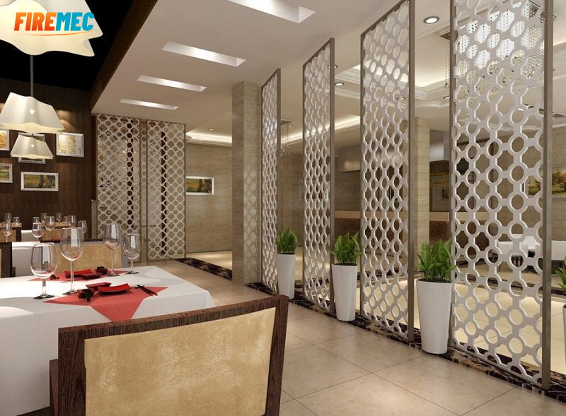 Tấm Kim Loại Trang Trí - Kim loại tấm trang trí làm vách ngăn tạo không gian riêng tư