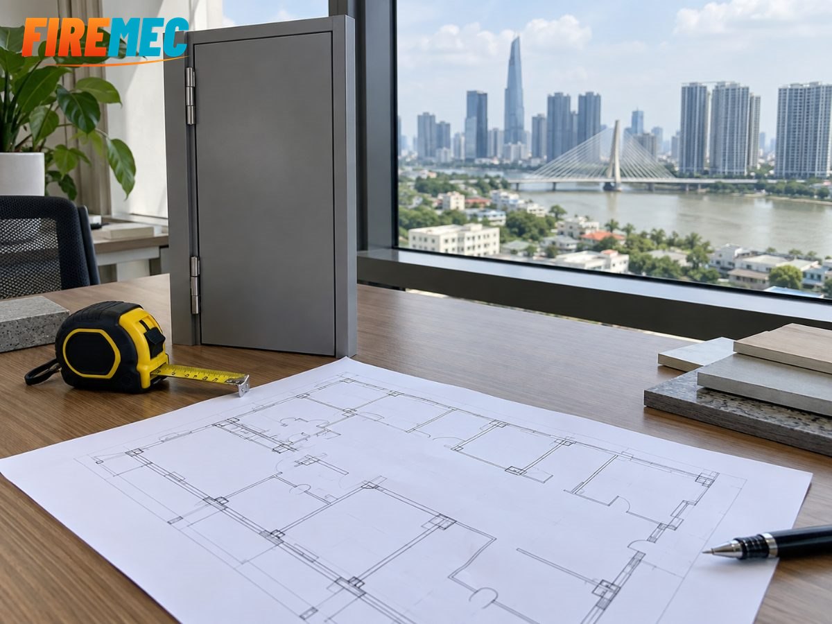 Cửa chống cháy bao nhiêu tiền - lập dự toán theo bản vẽ