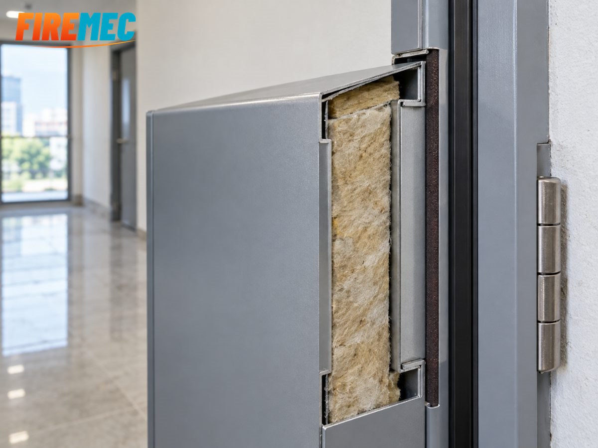 Cửa chống cháy EI60 - minh họa cấu tạo cánh cửa