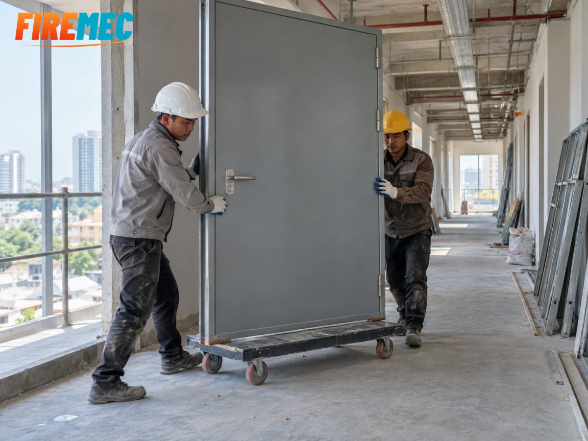 Cửa chống cháy nặng bao nhiêu - vận chuyển cửa thép